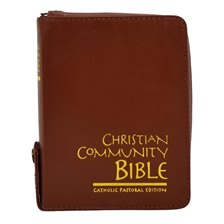 CHRISTIAN COMMUNITY BIBLE<br>Leather with zipper, Pocket, Index